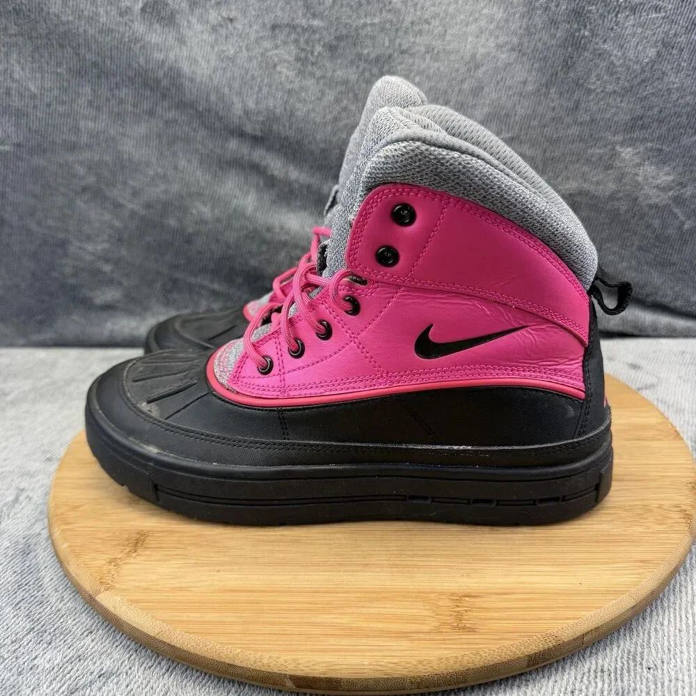 Nike ACG Boots Girls Size 6Y Pink Black Water Resistant Winter Snow 524876-600